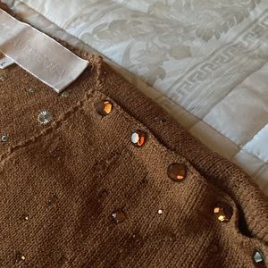 Embellished silk sweater. Size L.